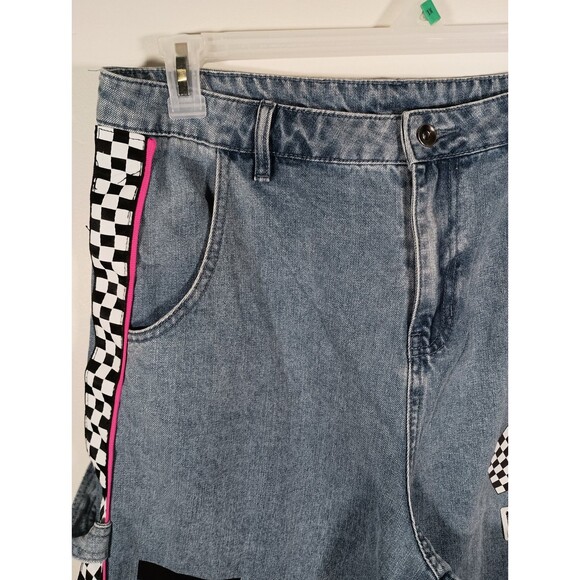 Hello Kitty and Friends Sanrio Racer Patches Wide Leg Light Jeans Size 15 - Picture 5 of 13